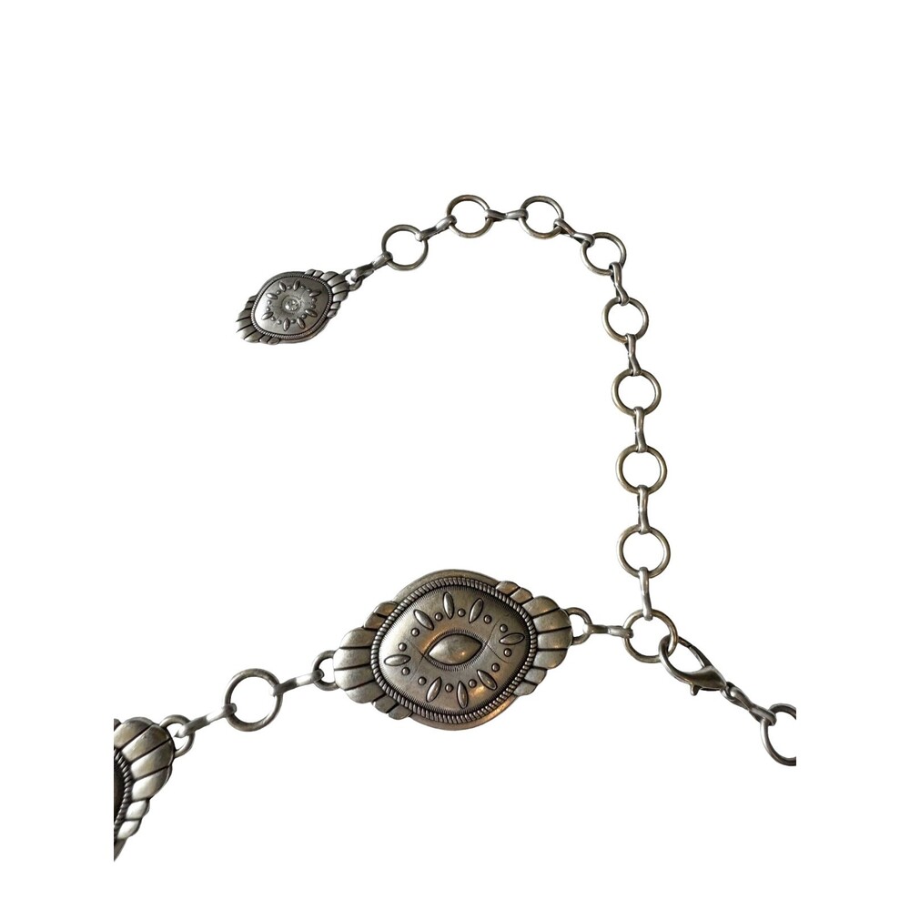 Idyllwind Silver Tone Concho Chain Belt Women Western Boho Adjustable - Picture 4 of 7